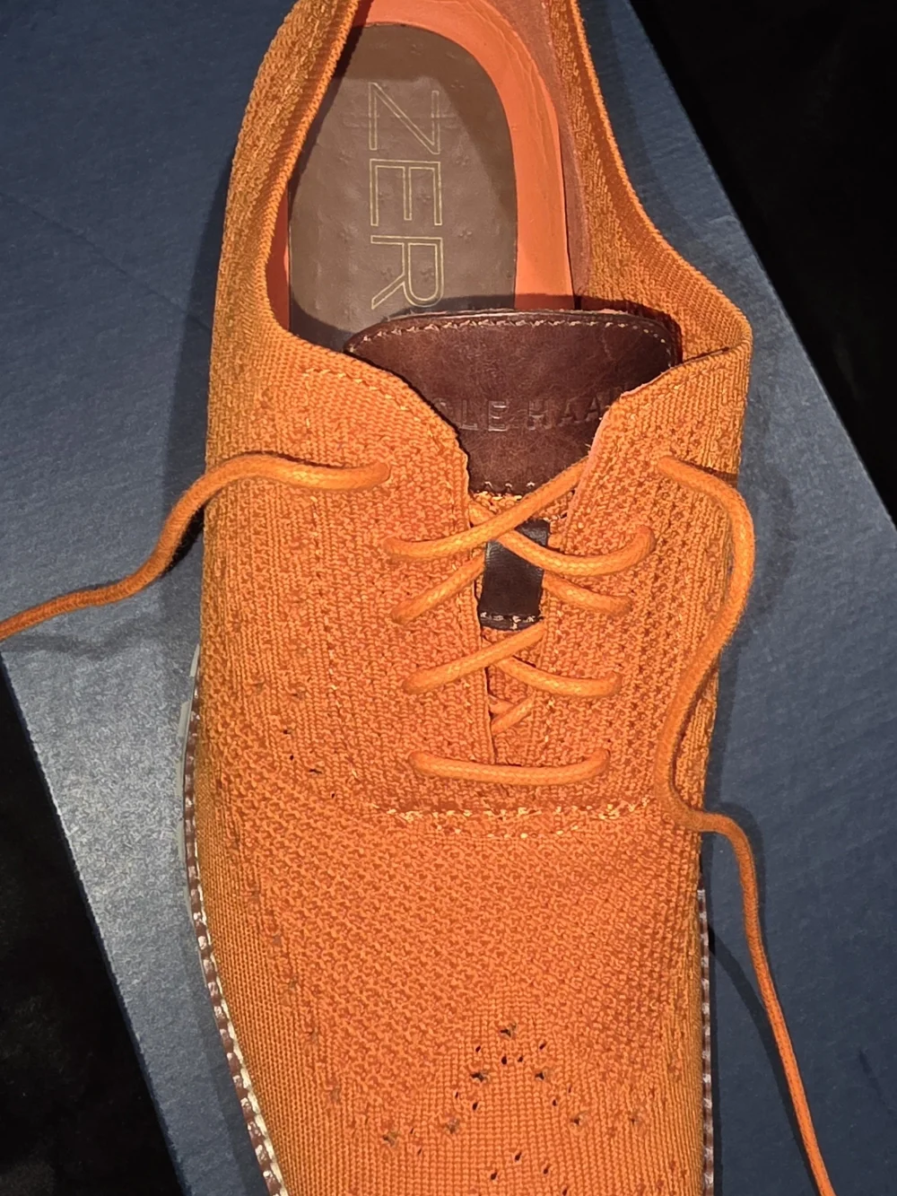 Men's Cole Haan Zerogrand Stretchlite Oxford - Orange Size 9.5M